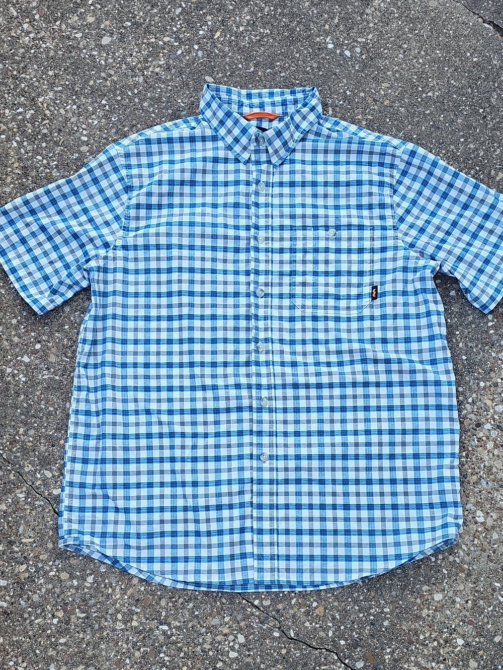 Walls Blue Plaid Short-Sleeve Button-Down Shirt